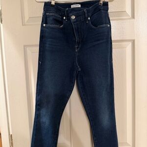 Good American Dark Blue High-Rise Skinny Jeans